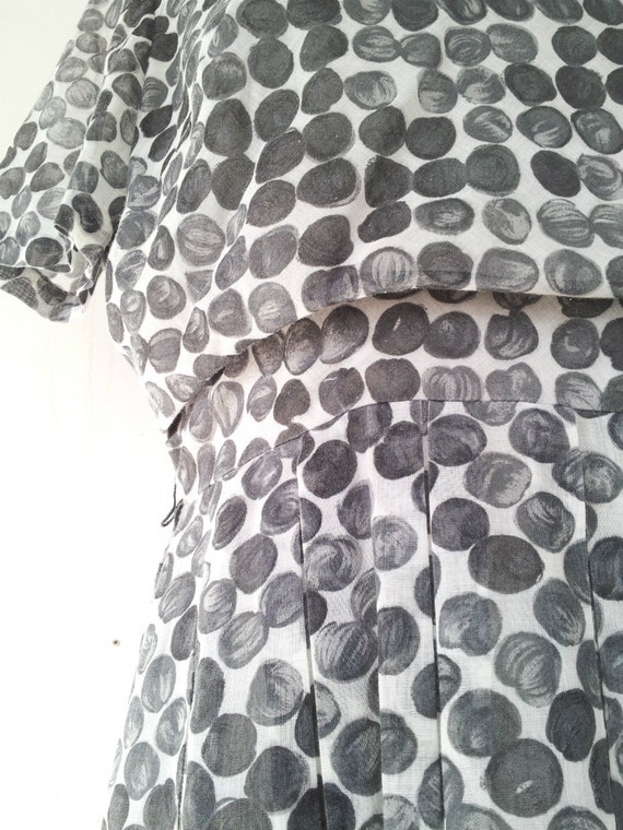1960s Day Dress Vintage Polka Dot Dress 1960s Pri… - image 5