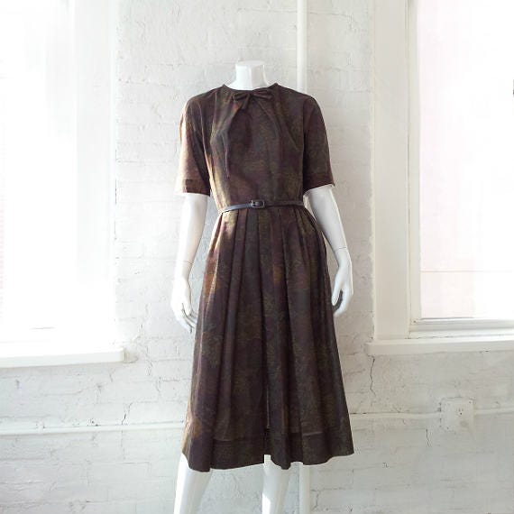 1960s Day Dress L'Aiglon Dress NOS Vintage Floral… - image 1