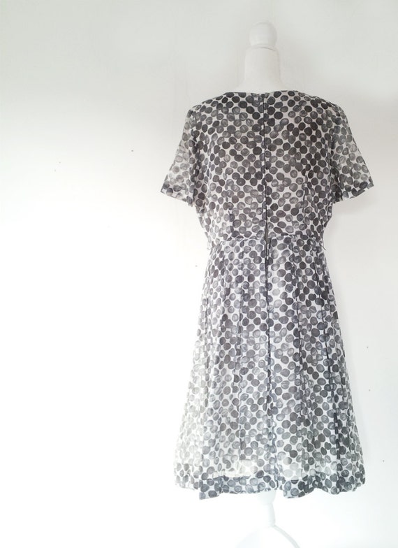 1960s Day Dress Vintage Polka Dot Dress 1960s Pri… - image 4