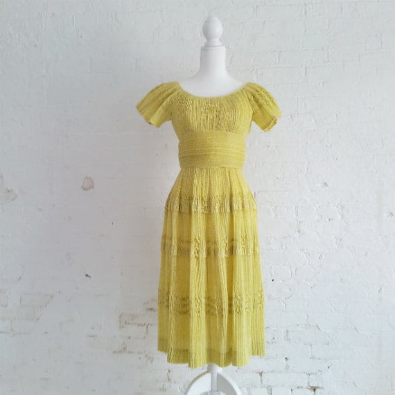 chartreuse cocktail dress