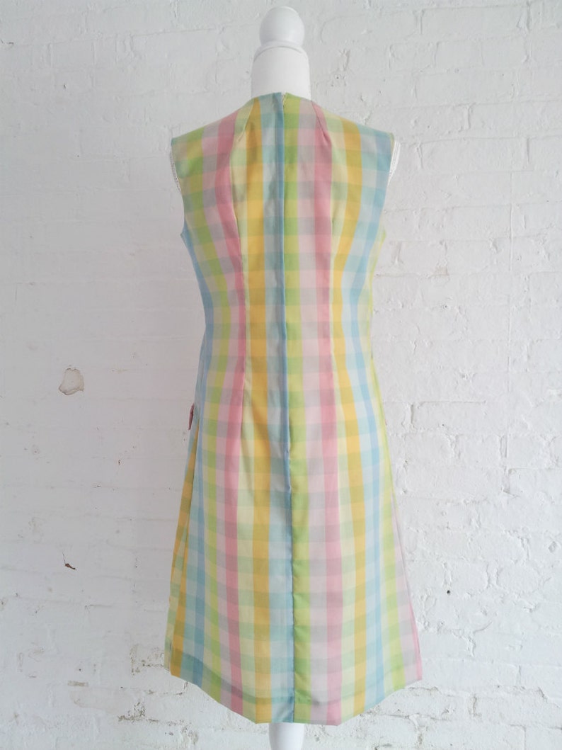 1960s Rainbow Plaid Shift Dress 60s Vintage Carolina Maid Pink | Etsy