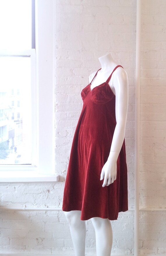 Jean Paul Gaultier Velvet Babydoll Dress 90s Vint… - image 6