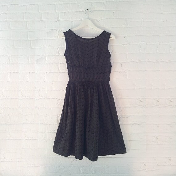 black eyelet sundress