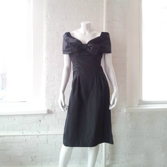 portrait collar cocktail dress