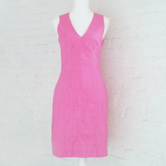 fuschia pink shift dress