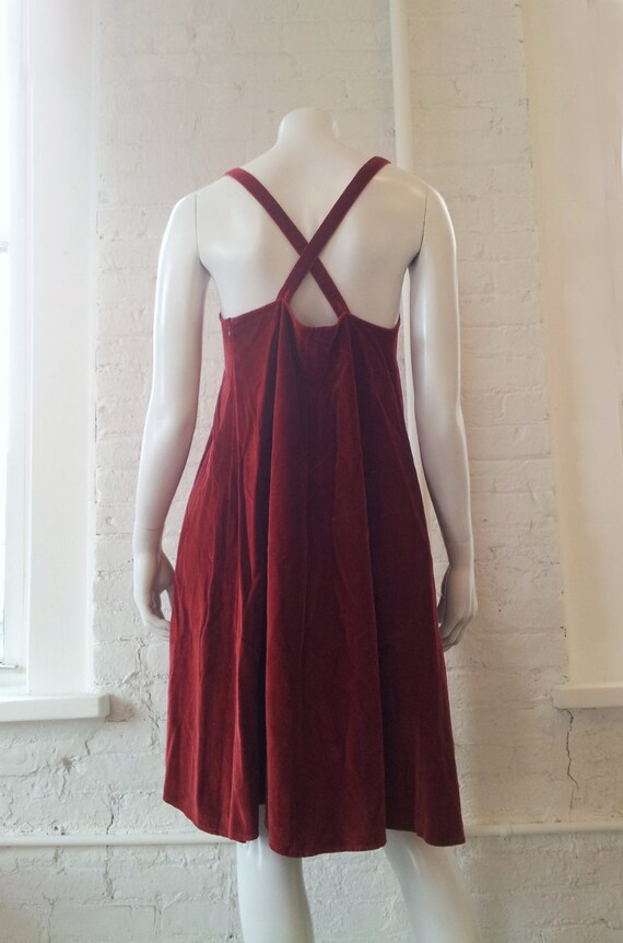 Jean Paul Gaultier Velvet Babydoll Dress 90s Vint… - image 4