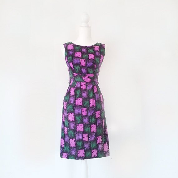 1950s Atomic Print Dress 1950s Wiggle Dress 1950s… - image 1