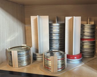 Mason Jar Lid and Ring Organizer | Holds 24 Regular Mouth Lids and Rings | Canning Storage Tower | Gift for Canner Homesteader