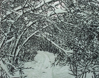 When Snow Toppled Trees-Limited Edition, Hand Printed