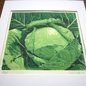 Green Cabbage Limited edition, hand pulled image 6