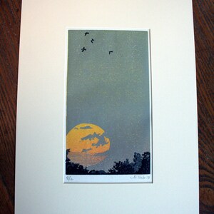 African Sunset, Hand Pulled, Limited Edition image 3