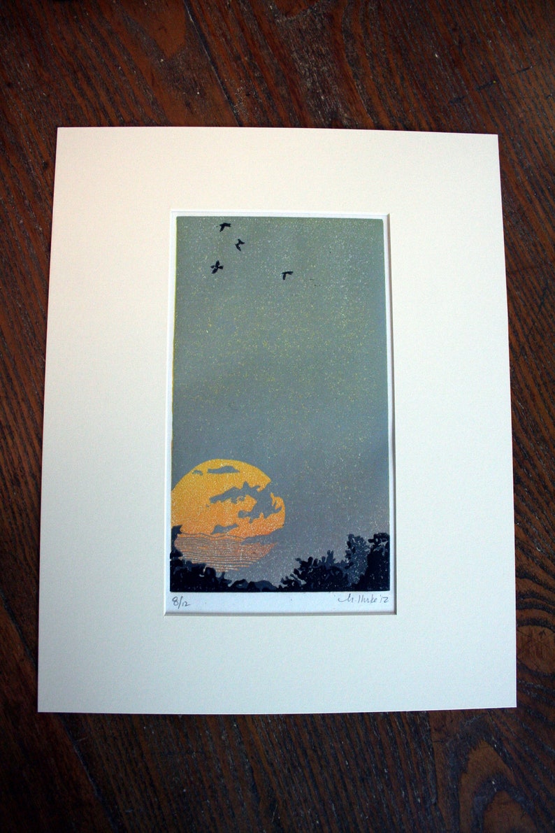 African Sunset, Hand Pulled, Limited Edition image 3