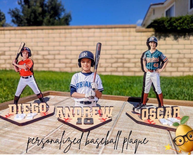 Personalized Baseball Photo Plaque: Custom Wooden Baseball Player Gift ...