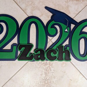 3d Grad Signs Personalized Wooden Graduation Sign: Custom 3D Layered Name & Year - Etsy
