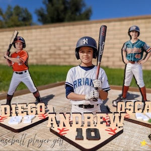Personalized Baseball Photo Plaque: Custom Wooden Baseball Player Gift