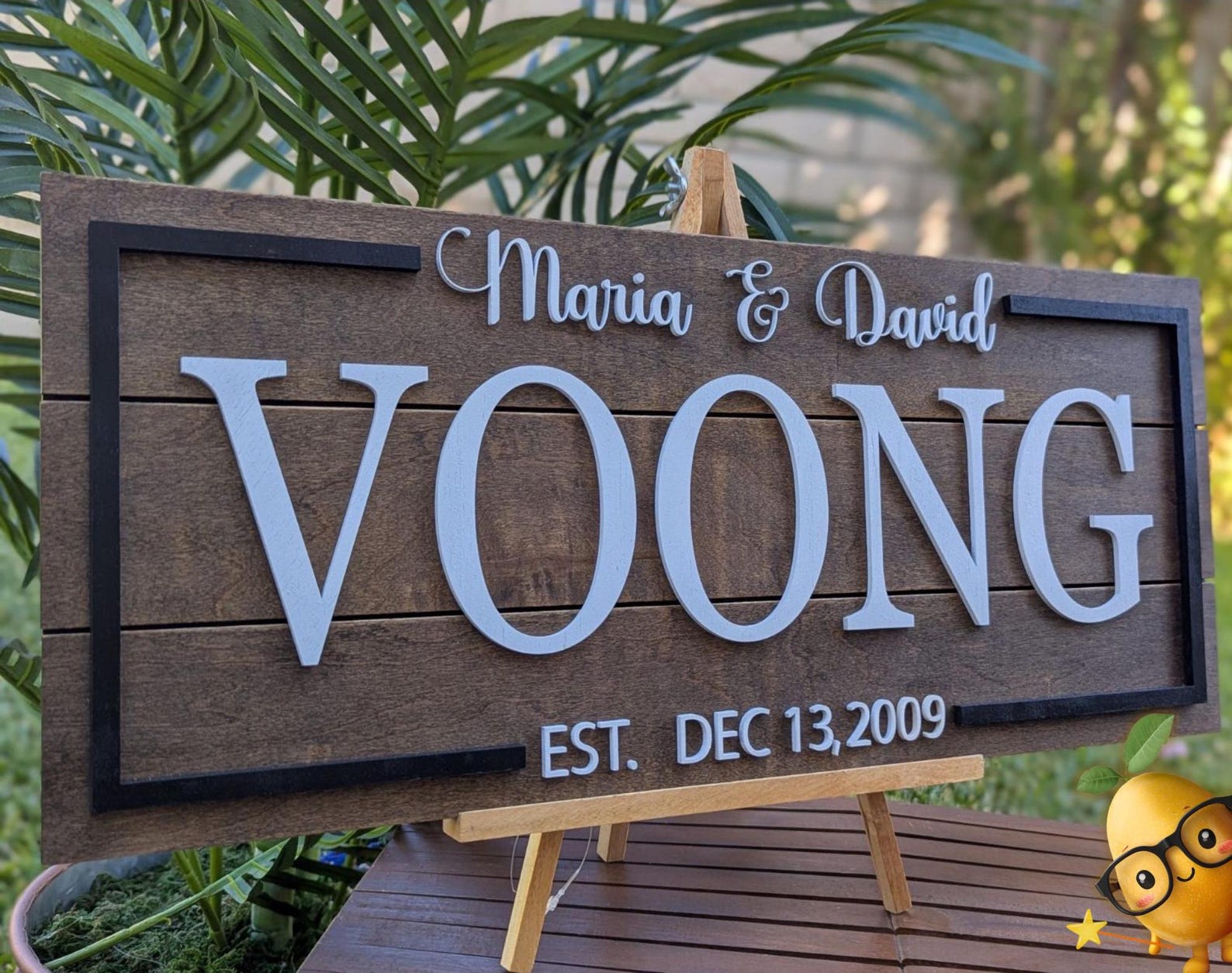 Personalized Last Name Wood Sign: 3D Family Name, Established Date - Etsy