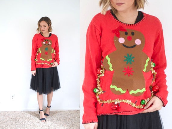 Ugly Christmas sweater // Light up tacky Christmas