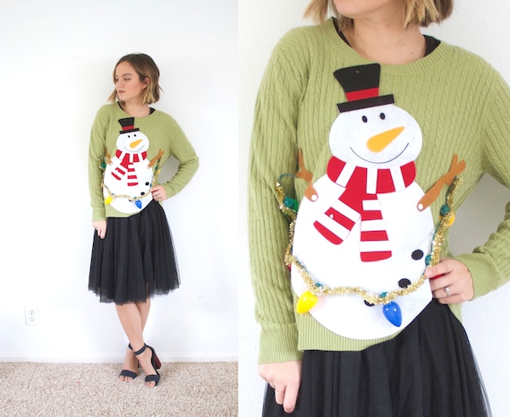 LIGHT UP Christmas sweater // ugly Christmas sweat