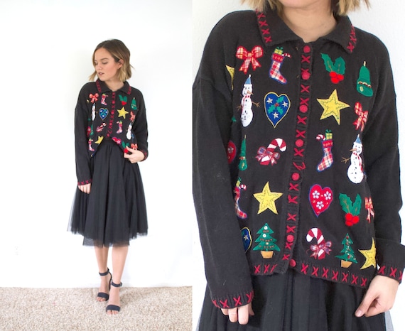 Ugly christmas cardigan // christmas party sweater