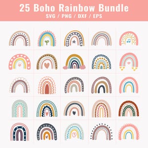 Boho Rainbow SVG, Layered Bohemian Rainbow, Cut File, Boho PNG, Clipart, ainbow baby svg png - boho nursery decor girl svg, bohemian rainbow