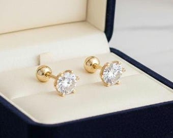 Orecchini a bottone con moissanite, regalo di lusso conveniente per tutti i giorni, per il suo anniversario o per la festa della mamma, gioielli con diamanti etici, gioielli di alta qualità