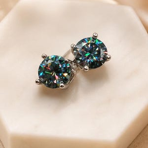Graue Moissanit Ohrstecker Ethischen Diamant Alternative einzigartige Ohrring Ethischen Schmuck Geschenk für sie hypoallergenen benutzerdefinierten Ohrring-Set