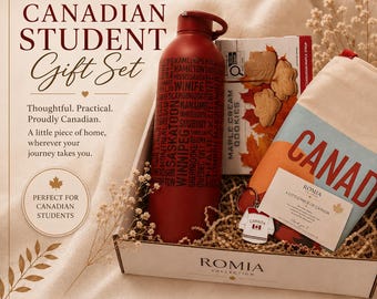 Canadian Student Welcome Gift Set Water Bottle Tote Bag College Care Package International Student Gift Back to School Canada