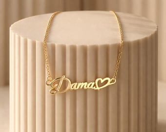Collana con nome personalizzato in argento sterling, regalo per la mamma, gioiello ricordo di famiglia in oro, regalo memorabile per un compleanno importante, gioielli di lusso