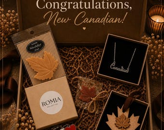 New Canadian Citizenship Gift Box Naturalization Ceremony Congratulations Newcomer Welcome to Canada Immigrant Keepsake Gift