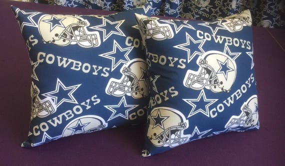 2 Cotton Nfl Dallas Cowboys Throw Pillows 16 X 16 With Insert Included Man Cave Living Room Den Bedroom Decor