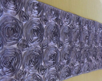 Custom Made Silver Rosette Table Runner 90 x 16