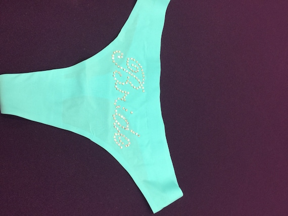 Victoria Secret Thong Underwear With Bride Rhinestone Accent Small Size  Something Blue -  Denmark