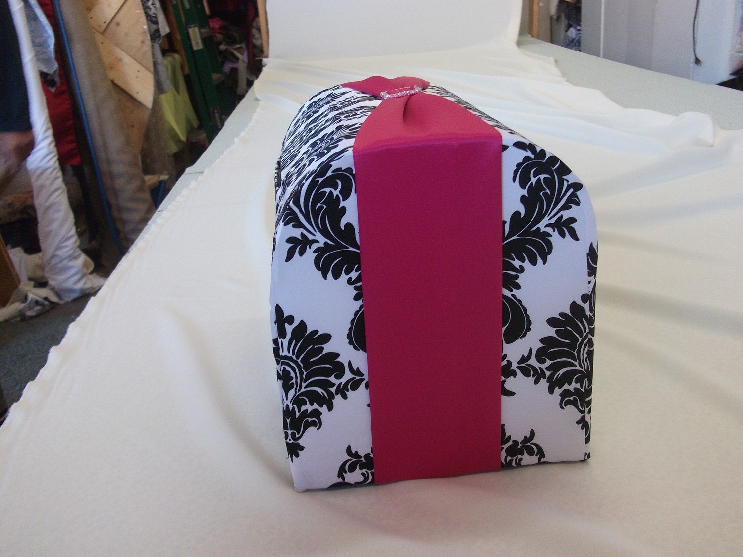 Custom Made Wedding Card Holder Money Tree Damask and Hot PInk Etsy