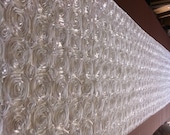 Custom Made White Tafetta  Rosette Aisle Runner 25 Feet Long