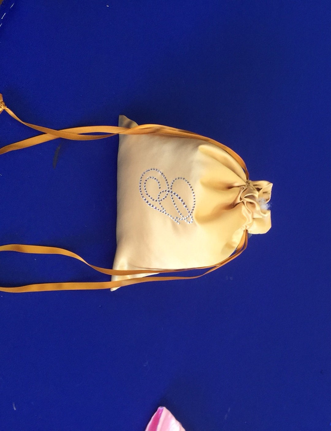 Custom Made Gold Money Bag Dollar Dance for Bride With Script Monogram Initial Etsy
