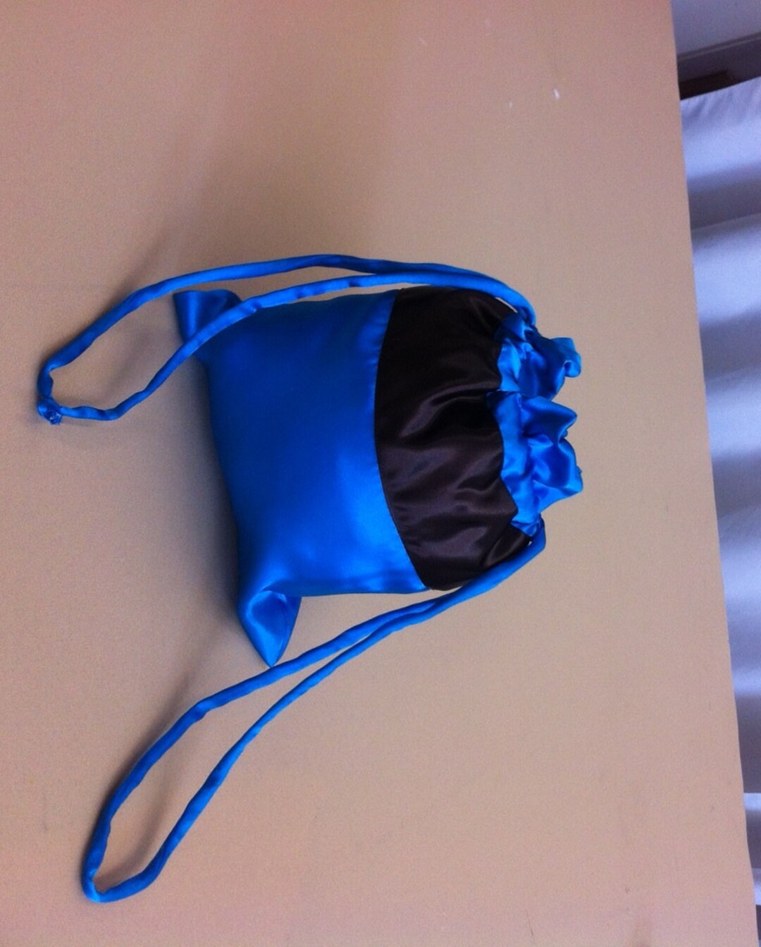 Custom Made Money Bag Dollar Dance Cobalt Blue With Chocolate Etsy