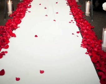 Ivory  Custom Made Aisle Runner 40 feet Long by 58 inches wide (Rose Petals are not included)