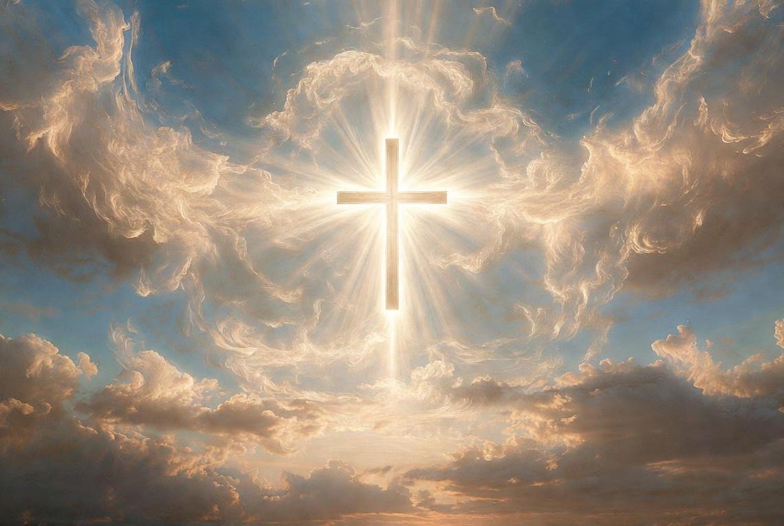 Religious Streaming Background Radiant Cross in Heavenly Clouds Loop | Worship Background Video ...