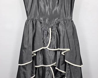 Vintage 80s Midi Dress Glam Punk Edgy Indie Alt Drop Waist Prom Tiered Princess