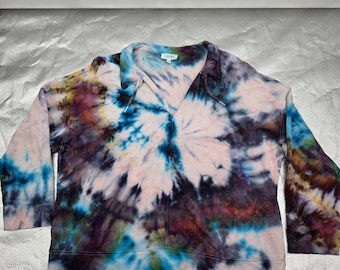 Hand Dyed Haven Sweatshirt Size XL One of a Kind Tie Dye Cozy Pullover