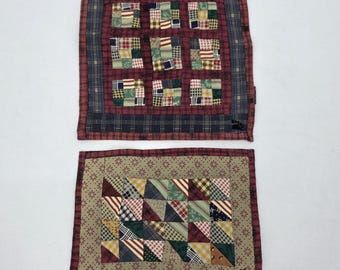 Boyds Bears and Friends Mini Dollhouse Mini Bear Patchwork Quilts Vintage 1996