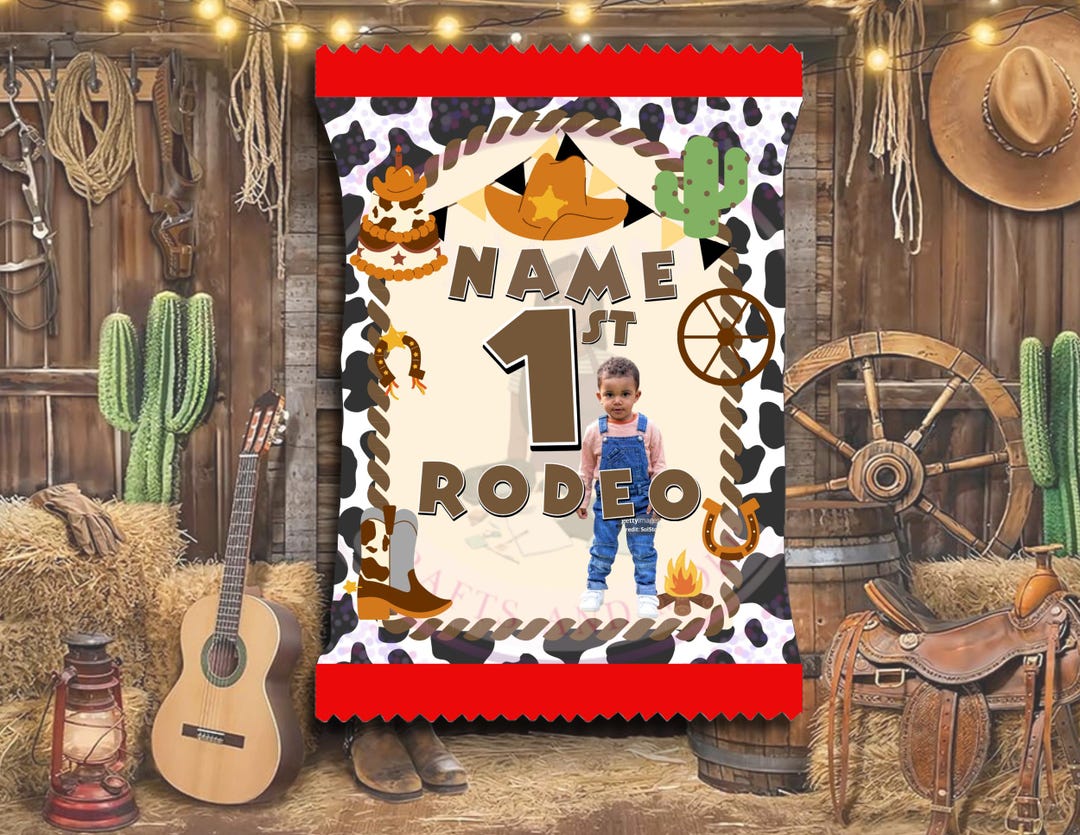 Mickey First Rodeo Chip Bags | Digital Download - Etsy