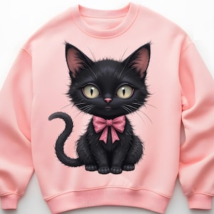 Retro Halloween Pink Coquette Cat Png Svg,Trendy Halloween Svg,Spooky Season Png,Trick Or Treat Png,Halloween Season Png,Digital Downlord