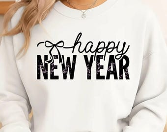 Arquivo PNG Feliz Ano Novo 2027, Laço feminino e charmoso de Ano Novo em PNG, Camiseta de Ano Novo em PNG, PNG da moda para a véspera de Ano Novo, Download digital de PNG Olá 2027
