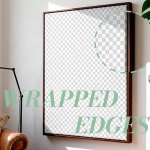 Framed Canvas Mockup | Expresso Floating Frame, Realistic Textured ...