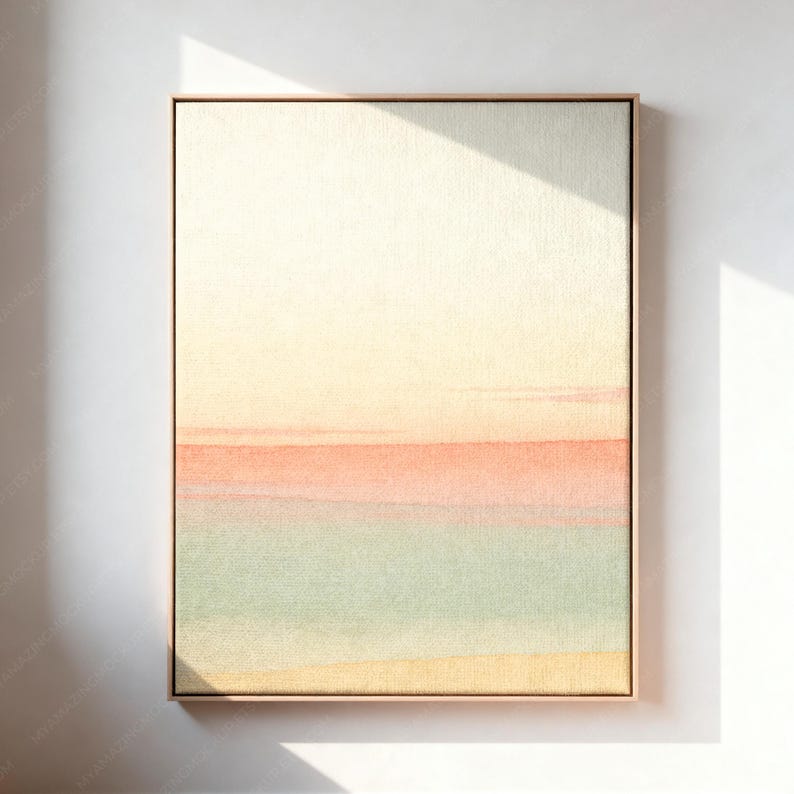 Framed Canvas Mockup | Vertical 4:5 Ratio, Thin Wood Floating Frame, Textured Surface, Wall Art Template (PSD) image 7
