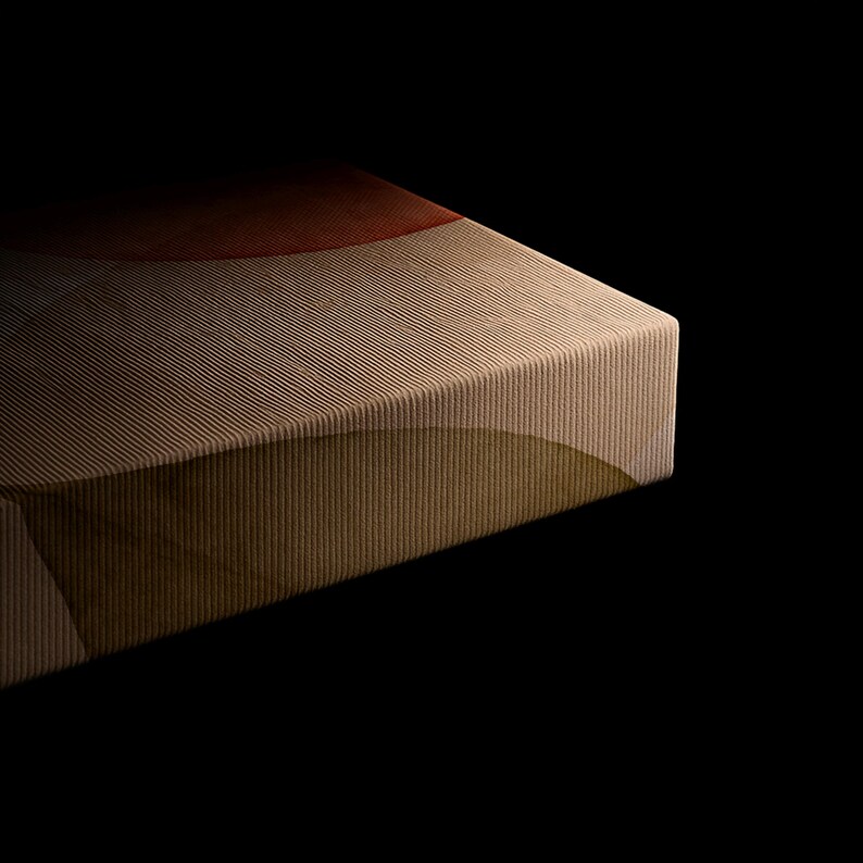 Maqueta de lienzo premium con primer plano y textura realista, escala 1:1, estilo minimalista para interiores, alta calidad, archivo PSD para arte mural, plantilla de Photoshop Photopea. imagen 11
