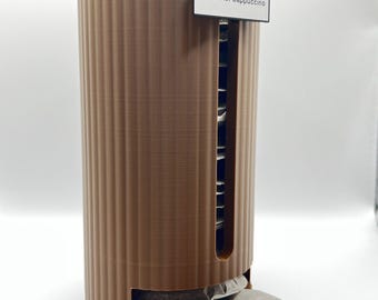 Distributore di cialde Senseo – Stampato in 3D in PLA | Porta cialde minimalista | Conservazione sostenibile del caffè con etichettatura opzionale