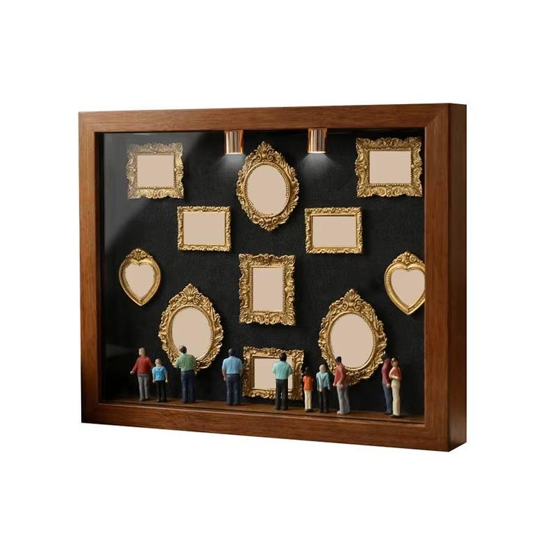 Mini Shadow Box Personalized Mini Museum Shadow Box, DIY Silhouette Memory Display With ...
