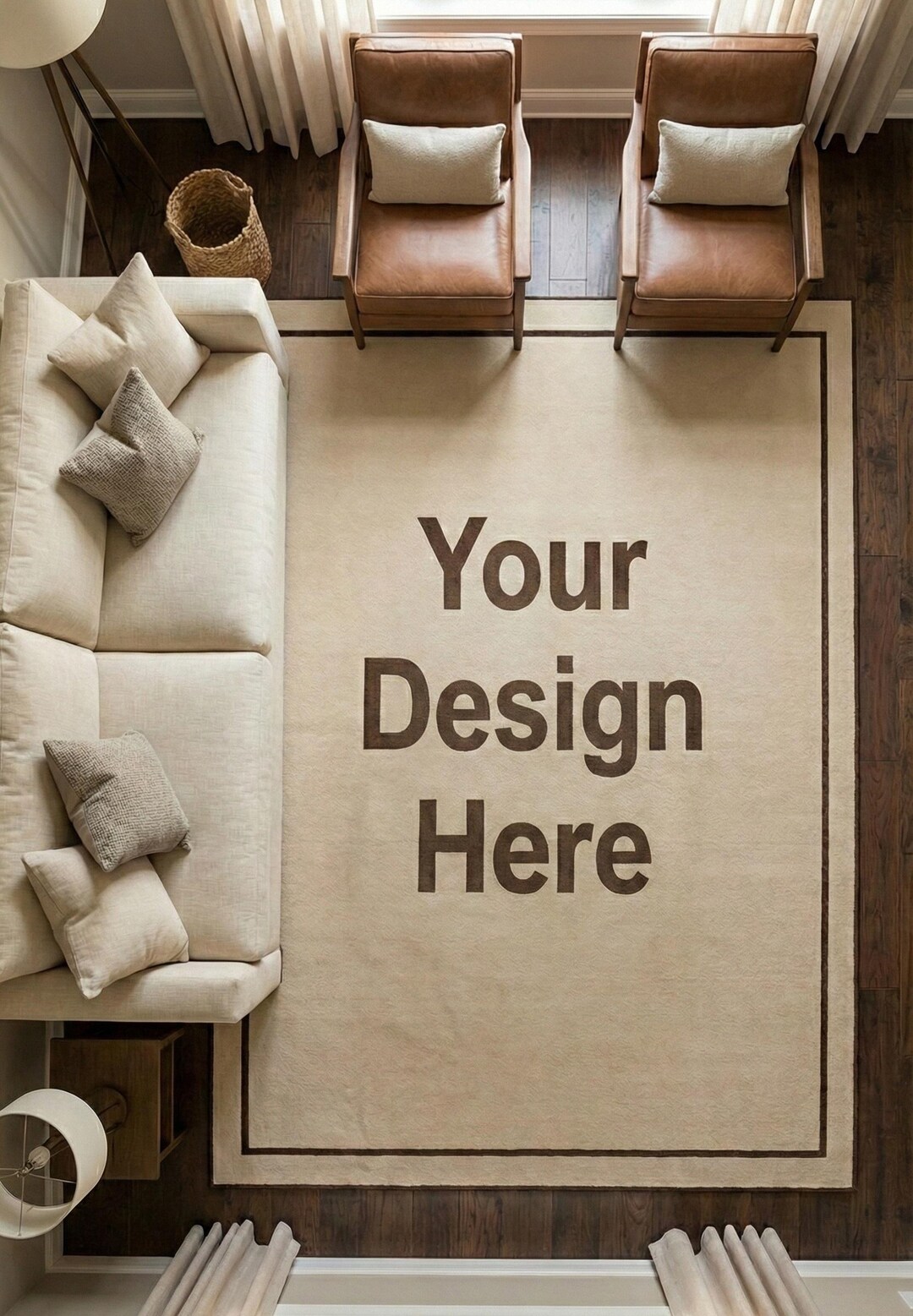 Customizes Rugs Custom 2 Metre Round Hand Tufted Rug - Personalized Design - Area Rug ...